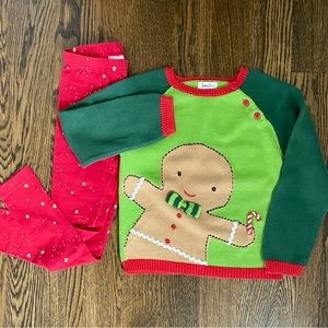 👀 NEW! Neiman Marcus Sweater, Hanna Anderson Leggings Size 6/7